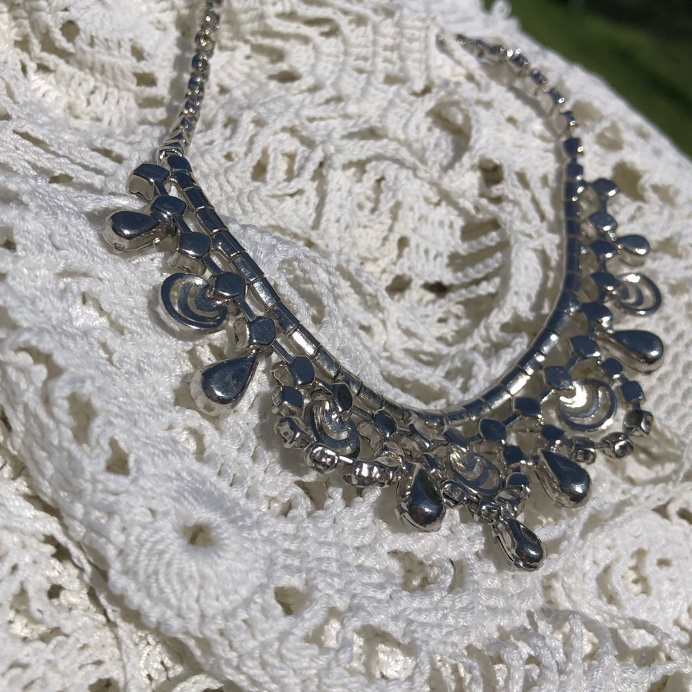 Vintage Statement Rhinestone Necklace - Picture 3 of 6